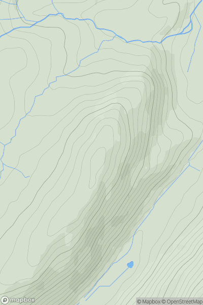 Thumbnail image for Penmaen [Barmouth to Betws-y-Coed and Bala] [SH844266] showing contour plot for surrounding peak